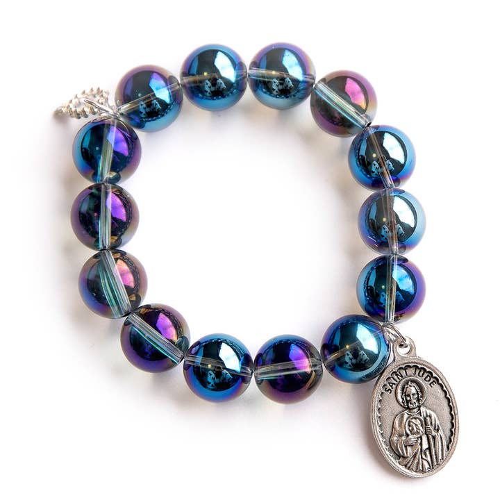 Mermaid Quartz with St. Jude for wholesale by PowerBeads by jen
