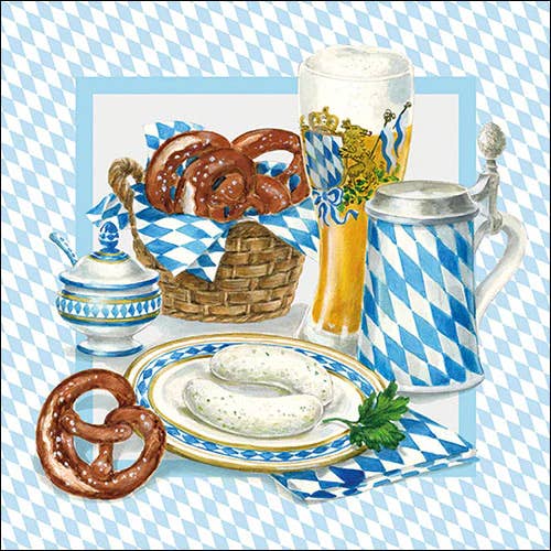 Serviette à déjeuner - Saucisse blanche pour la vente par Elegant Gifts