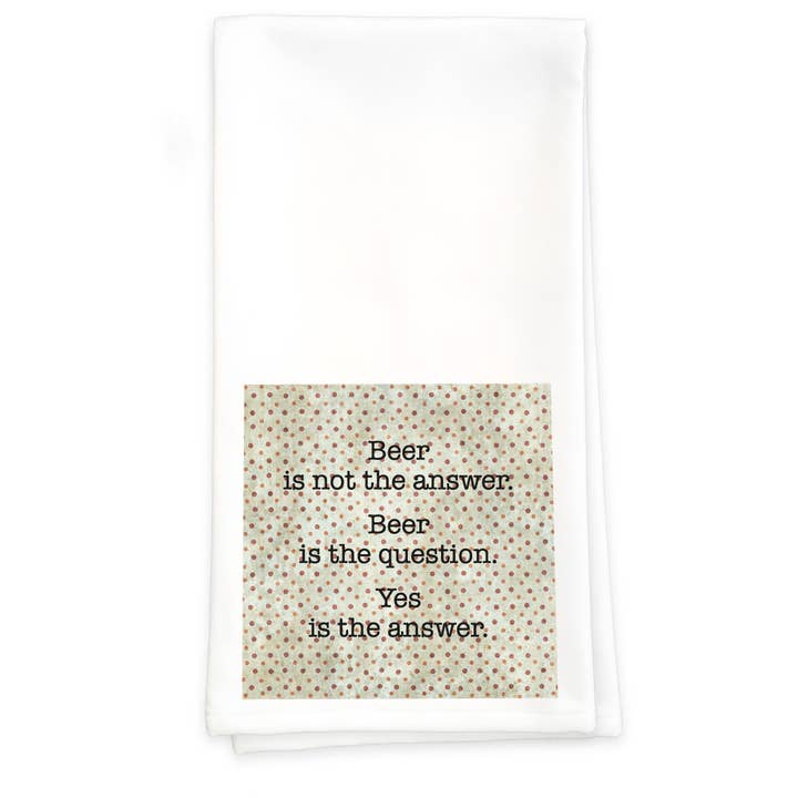 Yes Is the Answer - Towel for wholesale by Paisley & Parsley