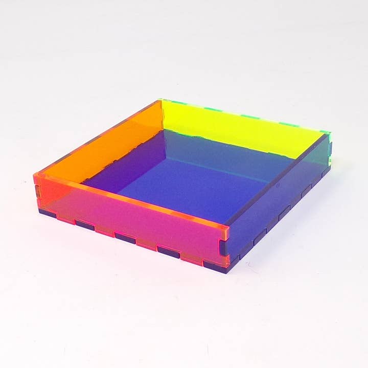 Square Multicolor Acrylic Tray for wholesale by MPBimage