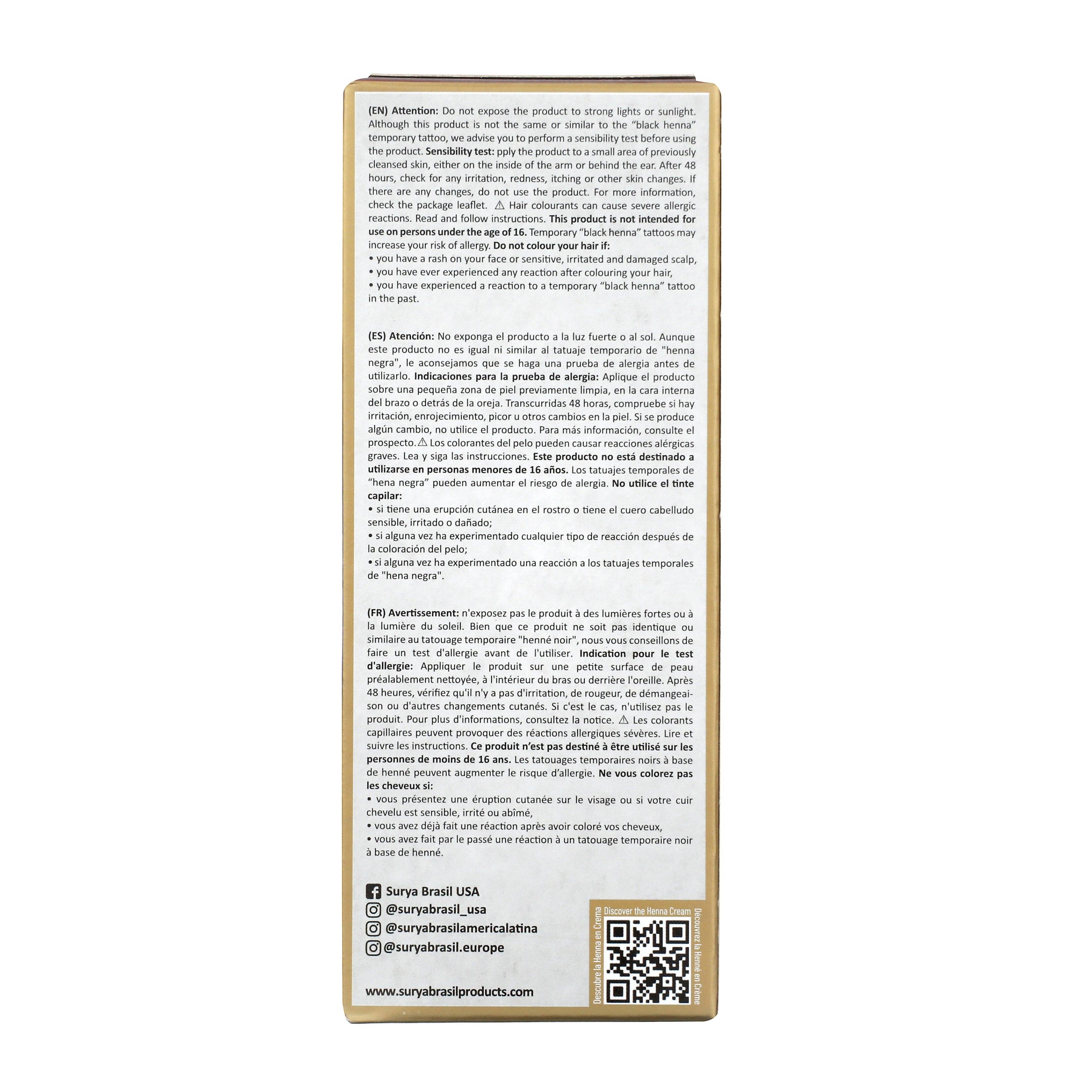 Surya Brasil - Wholesale Hair Dye - Henna Cream Light Blonde3