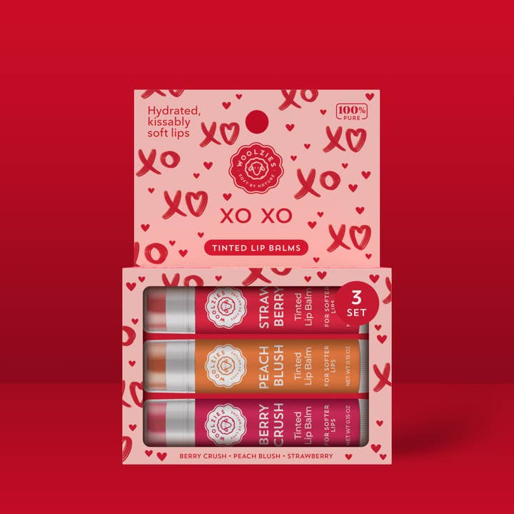 XOXO Lippenbalsem set van 3 voor wholesale door Woolzies