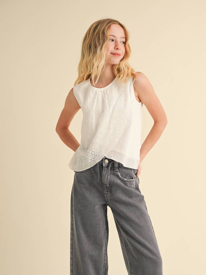 heart and arrow - Vente T-shirt – enfant - HAUT SANS MANCHES TULIPE POUR FILLES PRÉ-ADOLESCENTES (7-14)2