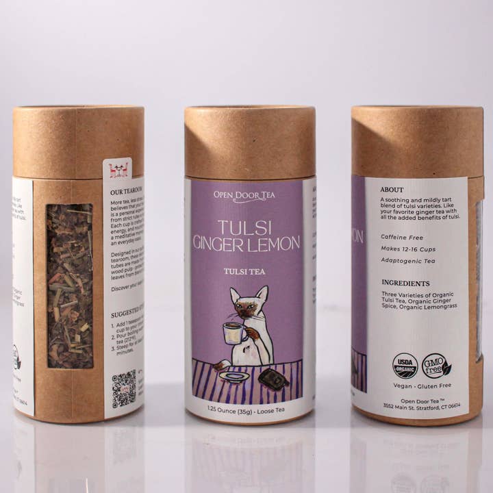 Open Door Tea – Engroshandel Løs te – Tulsi Ginger Lemon | Tulsi Tea | Bulk eller detailhandel4