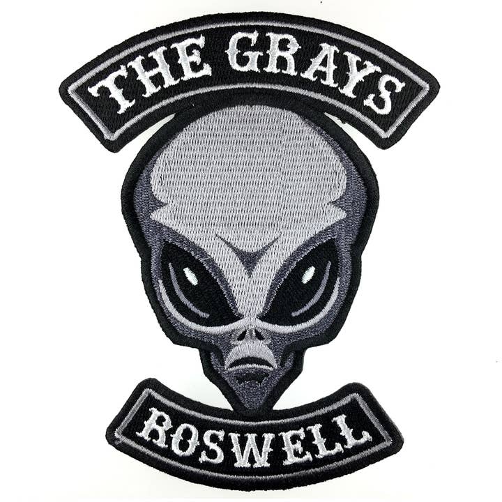 The Grays Alien Embroidered Patch for wholesale by Monsterologist