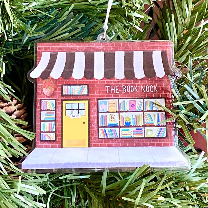 Book Store Christmas Ornaments | Book Shop Ornaments for wholesale by blonde birdie