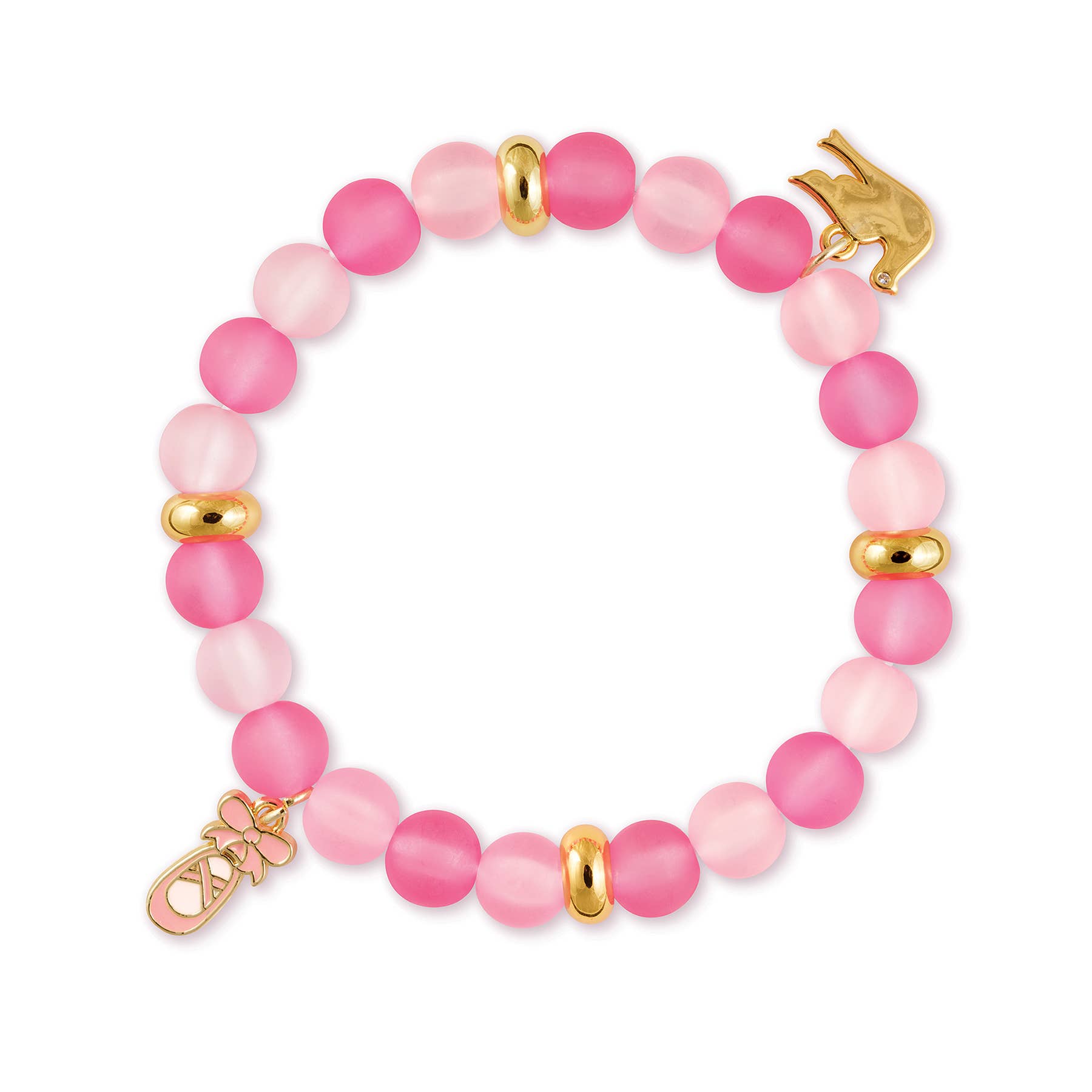 Girl Nation - Vente Bracelet de perles – enfant - Bracelet Chaussure de Ballet Rose Color Me Happy2