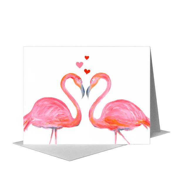 Flamingo Friends, Greeting Card (#8741F) for wholesale by Printed Canvas