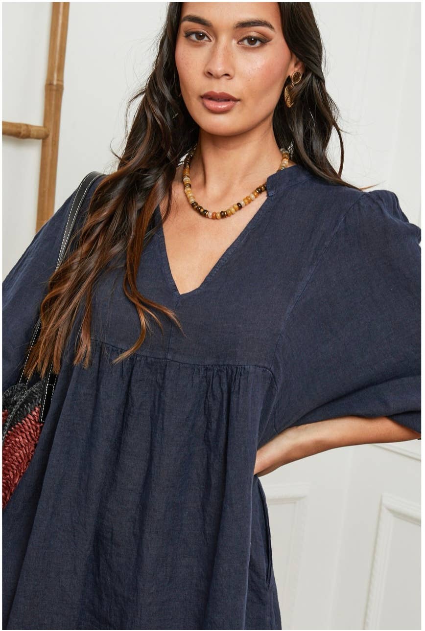 LÉA & LUC – Großhandel Kleid – Damen – 100 % Leinenkleid REF. 110912