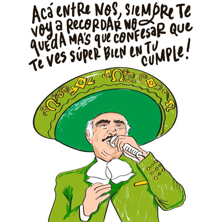 LA PAPER LOVER - Wholesale Birthday Card - Vicente Fernandez happy birthday card feliz cumple mariachi1