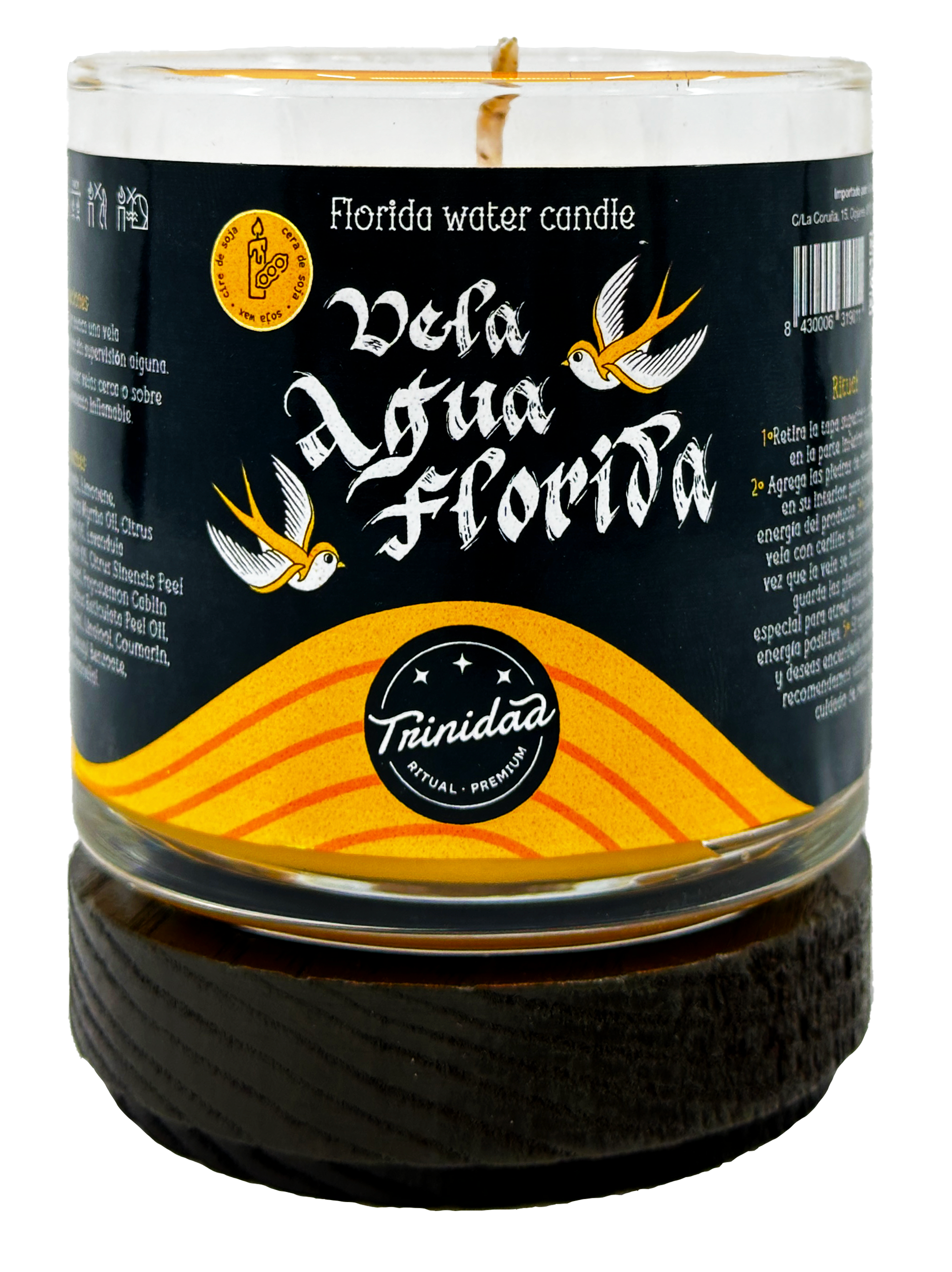 trinidad - Wholesale Jar/Filled Candle - FLORIDA CRYSTAL SOYBEAN WATER GLASS CANDLE 220 GR.1