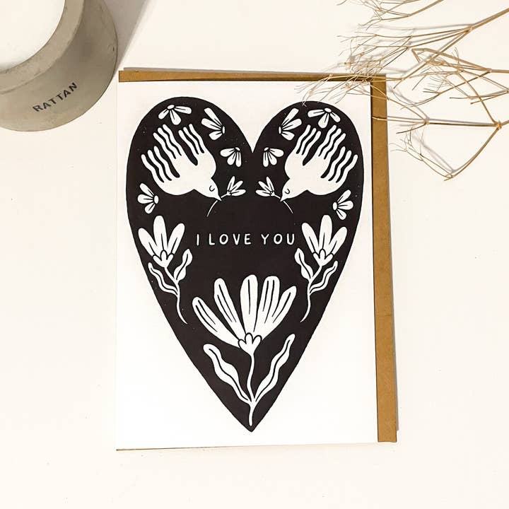 I Love You Greeting Card for wholesale by Port Nova Paper Co.