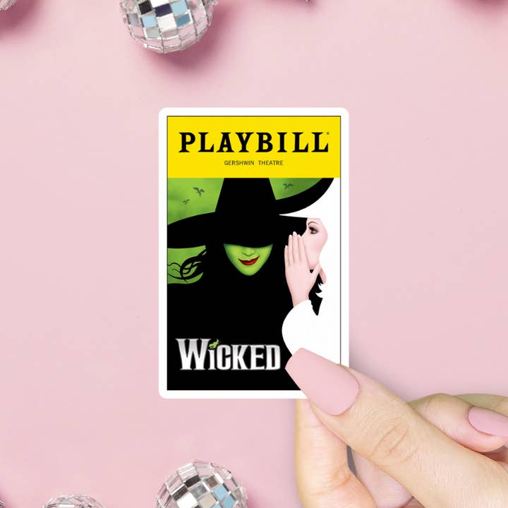 ShopSourSweetener - Wholesale Sticker - Wicked Playbill Sticker, Movie, Musical, Glinda Elphaba