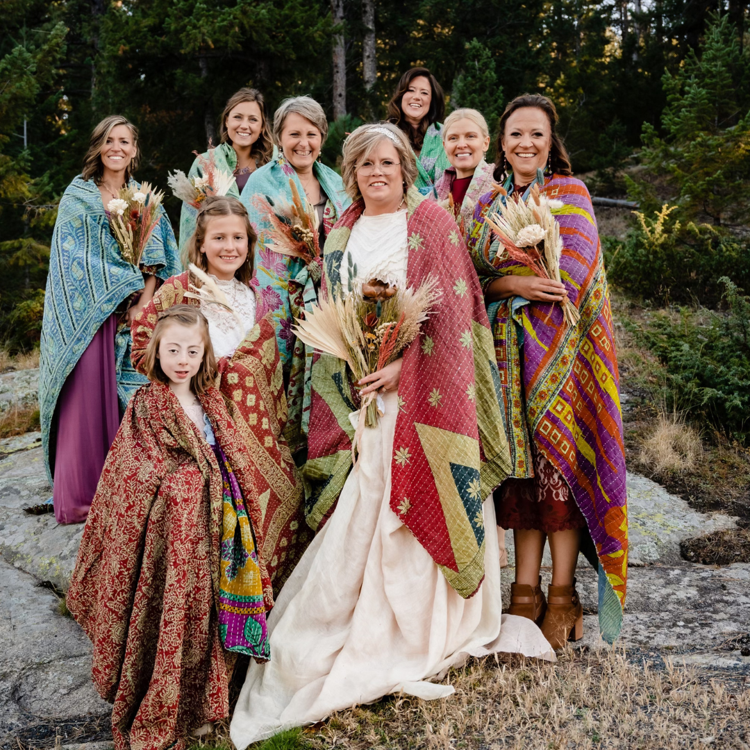 Seeds - Wholesale Throw Blanket - Kantha Throw Blanket Quilt | Recycled Cotton Sari Unique6