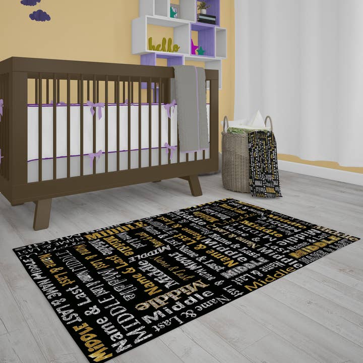 London Girls Gold Rug for wholesale by B2U Decor