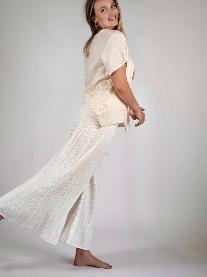 Dolma - Wholesale Broek - Dames - Arpa dubbele katoenen gaasbroek (meerdere kleuren aan de binnenkant)