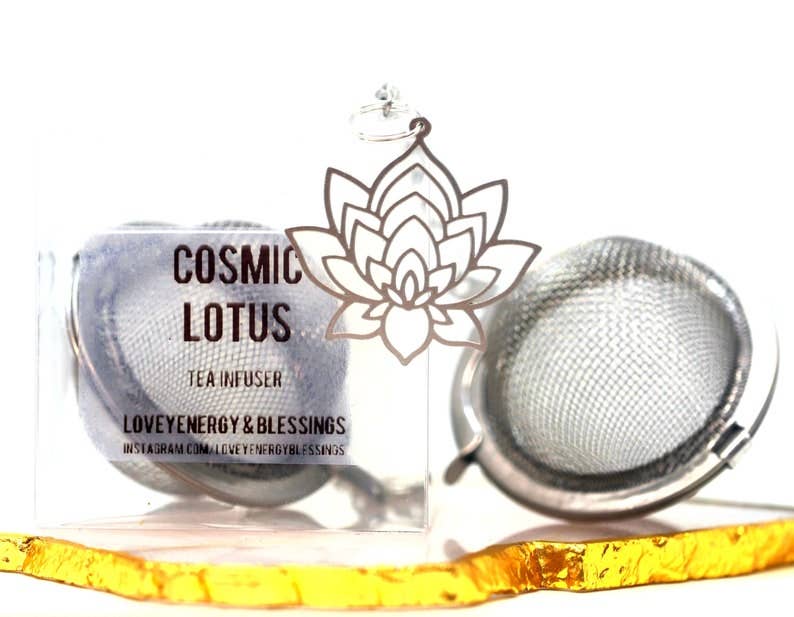 Loveyenergy & Blessings - Vendita all'ingrosso Colini/infusori da tè - Infusore per Tè Cosmic Lotus in Acciaio Inox per Foglie Sciolte1