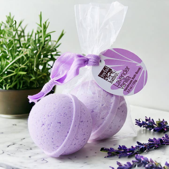 Joyful Bath Co. - Wholesale Bath bomb/fizz - Lavender Vanilla - Handmade Bath Bomb3
