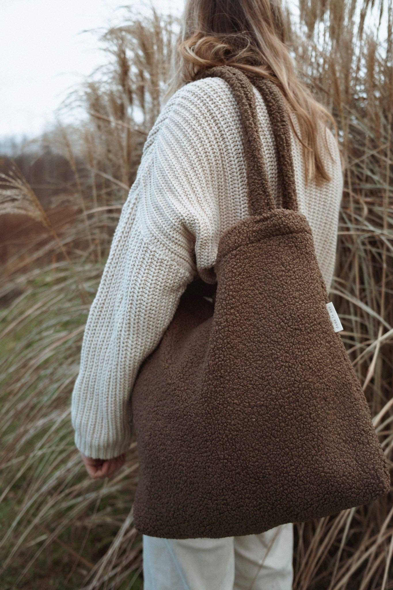 Dans le sac - Vente Tote bag – femme - Sac fourre-tout en tissu teddy doux4