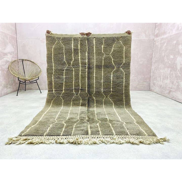 Tapete Beni Ourain de lã, feito à mão, tapete marroquino para área por atacado de BohoVibeCraft