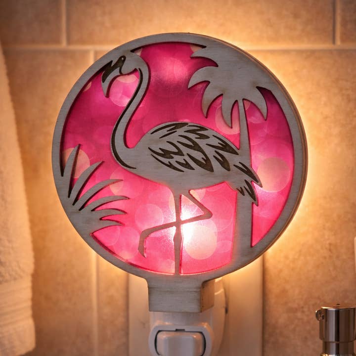 Gulf Coast Custom - Wholesale Night Light - Flamingo Tropical LED Nightlight - Coastal Decor1