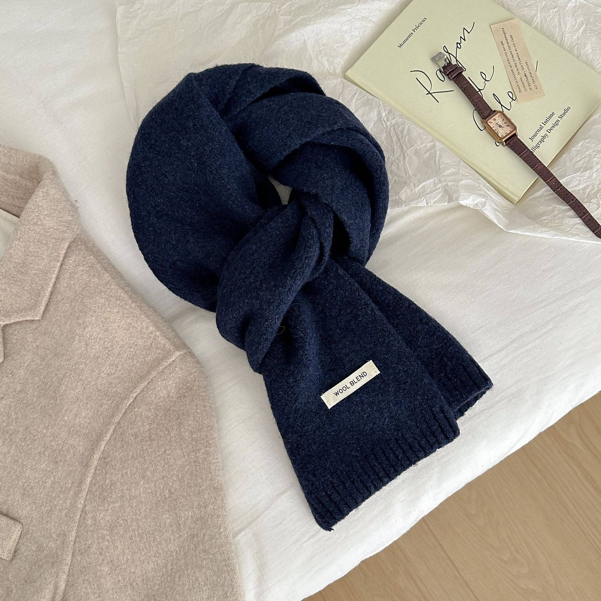 VividLux - Vente Écharpe – femme - Écharpe Enveloppante Unie Confortable5