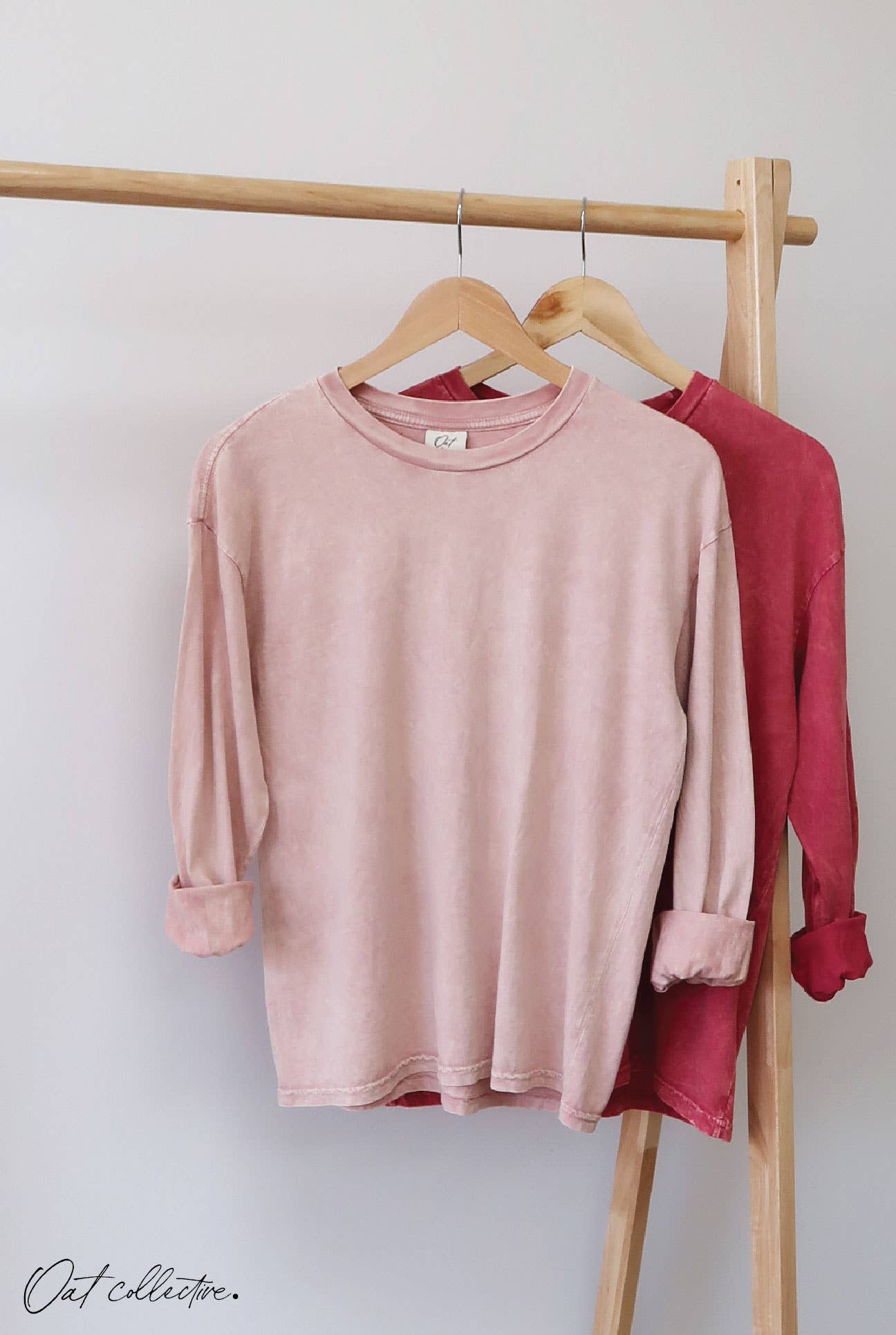 OAT COLLECTIVE – Engroshandel T-shirt – til kvinder – PREMIUM BASIC Mineralvasket langærmet10