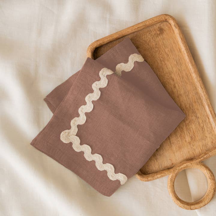 Live Linen - Wholesale Dinner & Cloth Napkin - Modern Linen Napkin – Natural Lace4