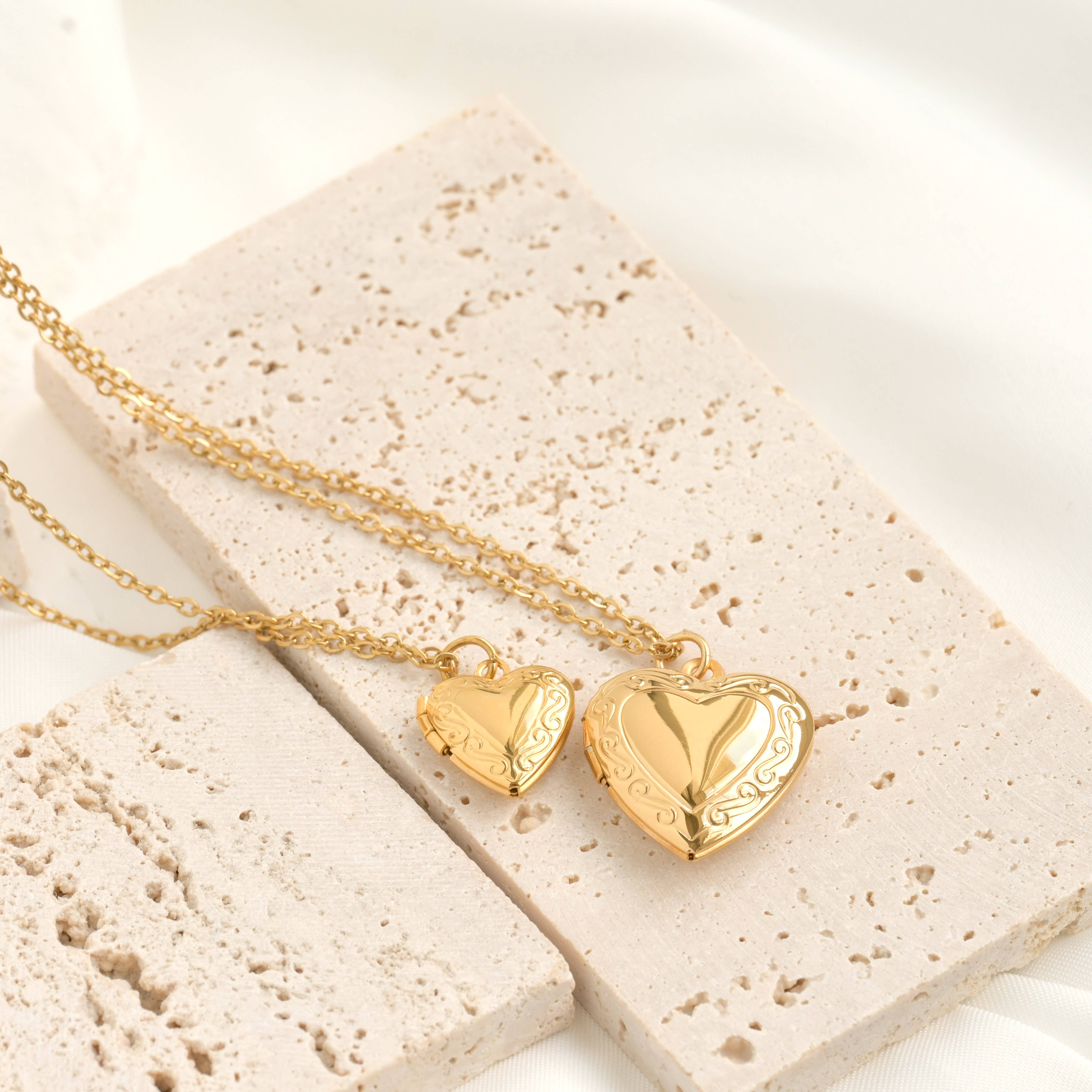 Blueyejewelry - Wholesale Locket Necklace - Heart Locket Necklace - Vintage Style Locket Heart Pendant5