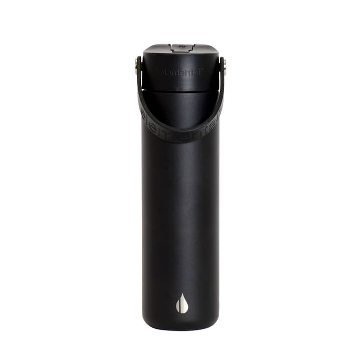 Kern Geïsoleerde Lekvrije Fles met Handvat 24oz - Zwart voor wholesale door Elemental