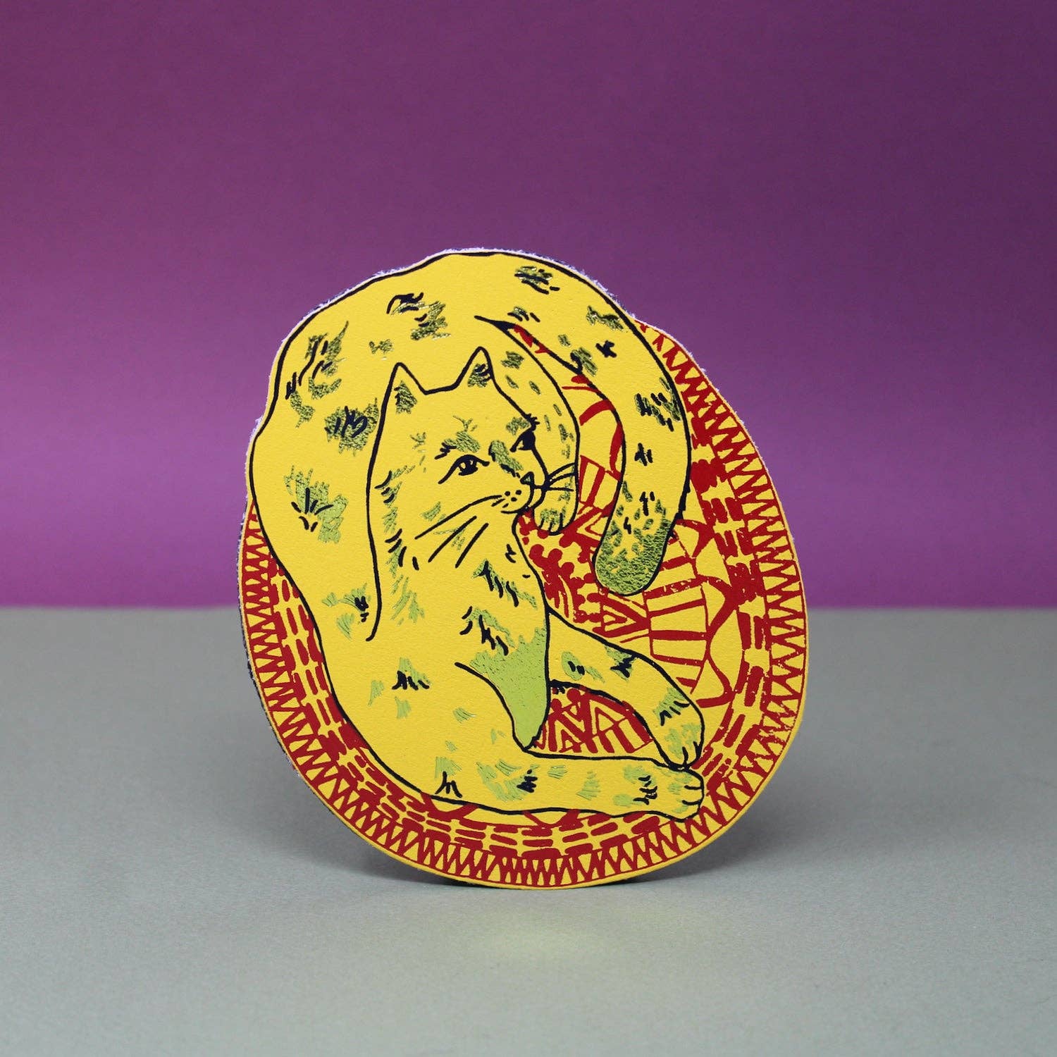 Ark Colour Design – wholesale Magnet – Cat on a Mat Magnet2