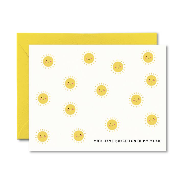 You Have Brightened My Year Card for wholesale by Pretty by Her