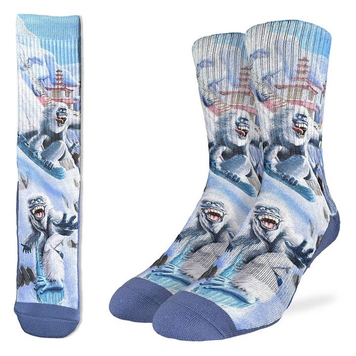 Men's Snowboarding Yeti Socks for wholesale by Good Luck Sock
