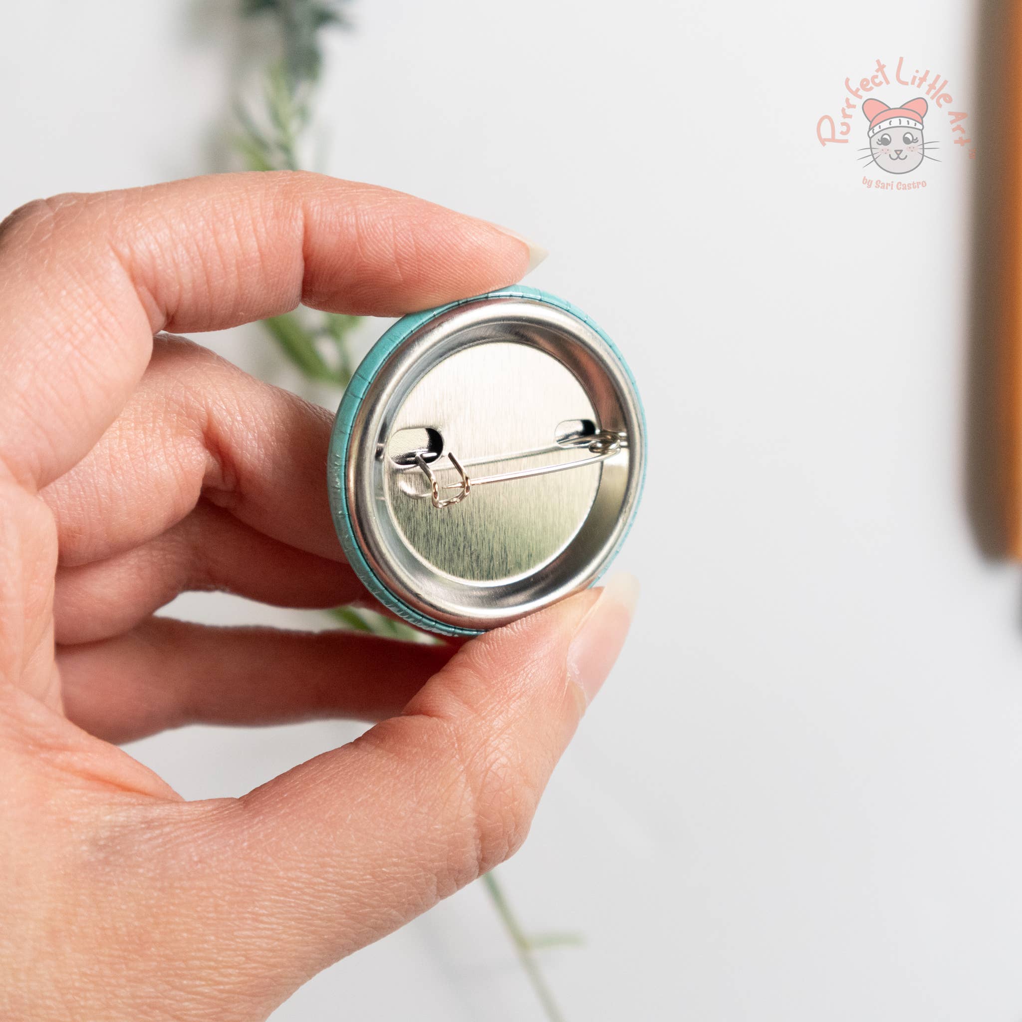 Purrfect Little Art – wholesale Lapel pin/button – Cool Cat Button Pin 1