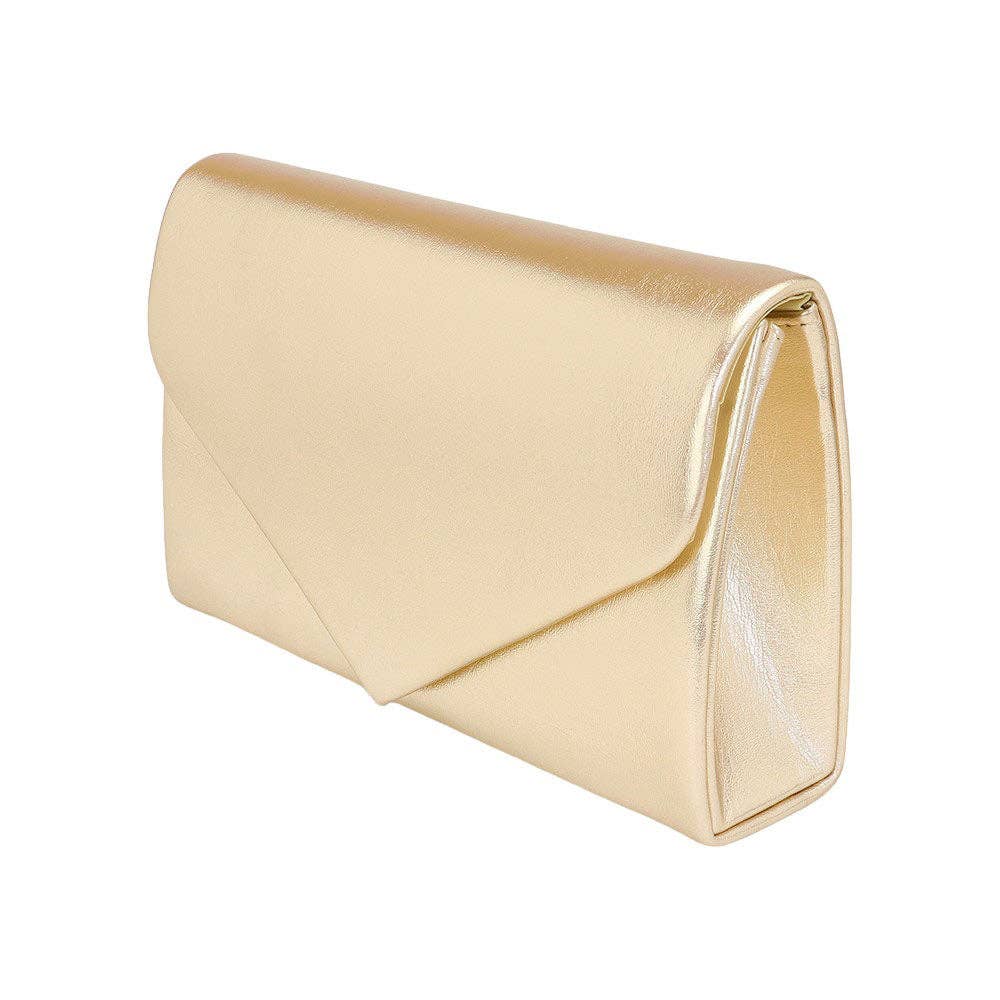 Pearl and Rox - Wholesale Clutch Bag - Women's - Metallic Envelope Evening Clutch Bag Crossbody Bag7