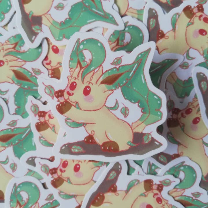 Autocollants en vinyle Leafeon | autocollants Eeveelution | Eeveelution pour la vente par Skizzenfuchs