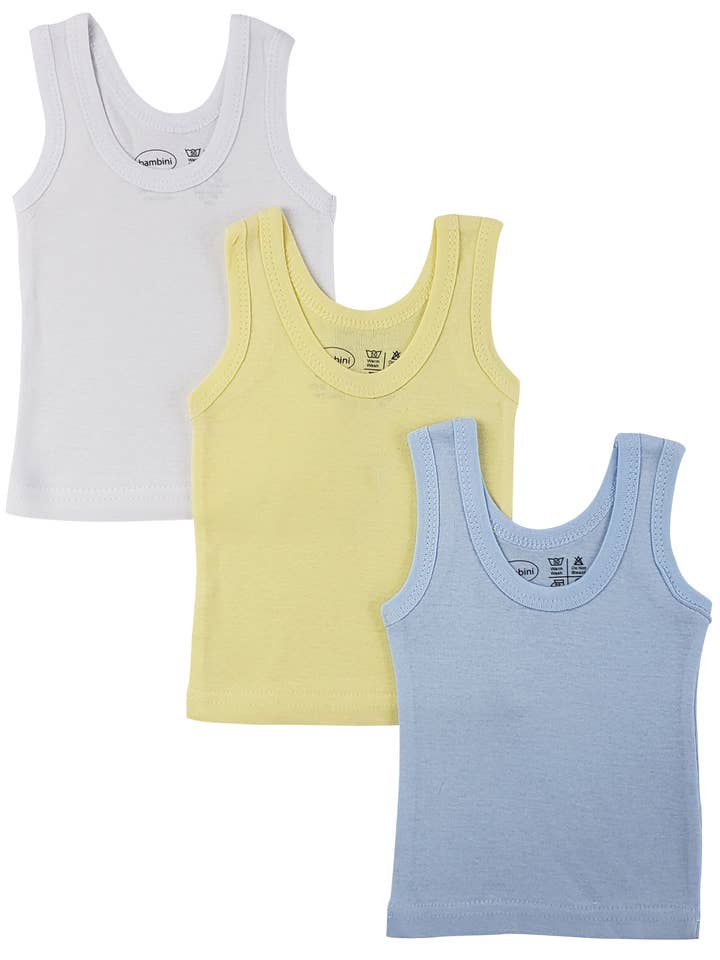 Bambini Boys Pastel Tank Top -3 Pack for wholesale by Bambini Infant Wear inc.