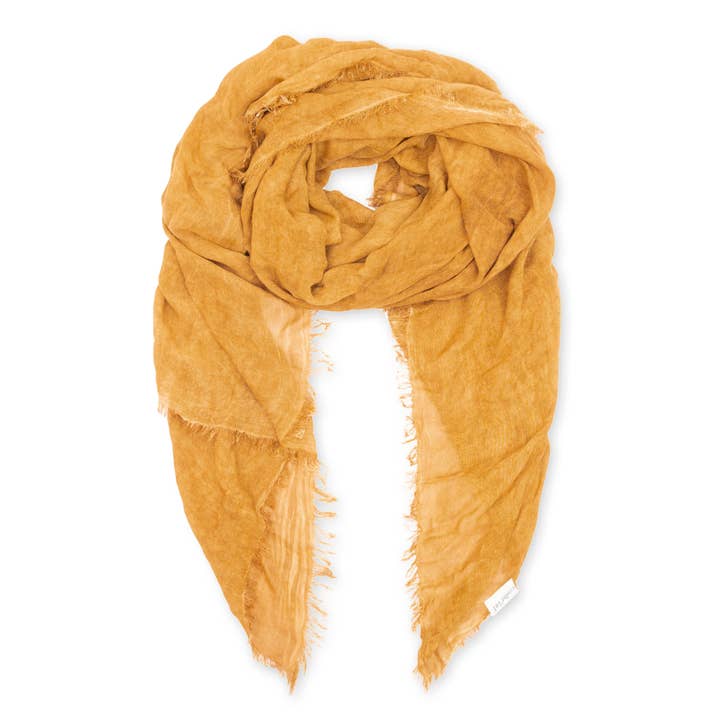 Mustard Scarf in Natural Bamboo 183x79cm Biodegradable for wholesale by Essent-ial