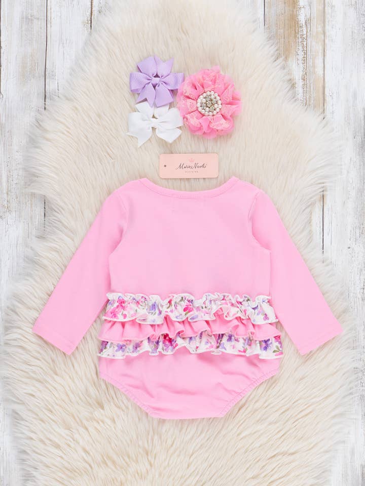 Marie Nicole Clothing - Wholesale Bodysuit (Non-Footed) - Baby - "Just a Girl Who Love Cows" Bubble1