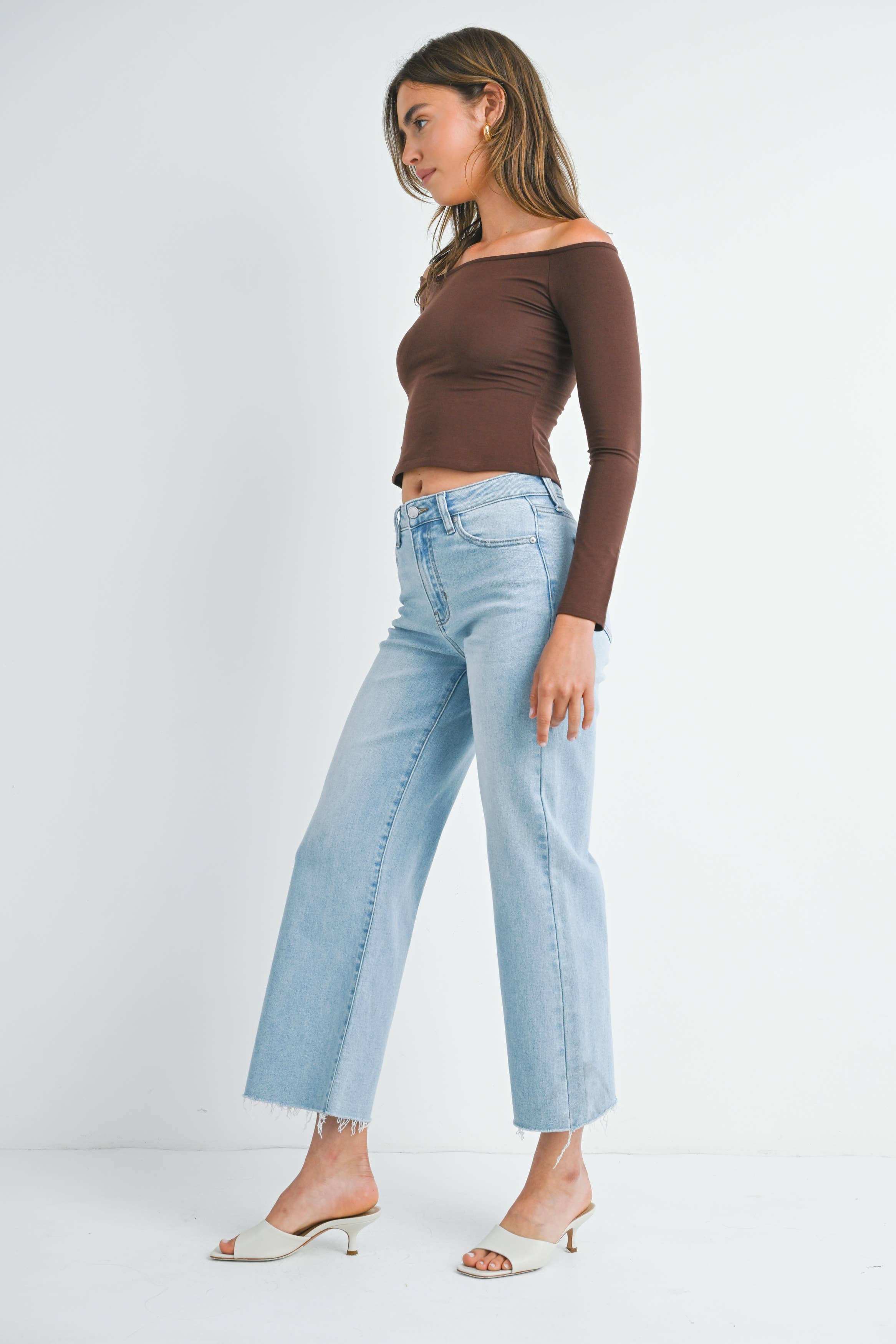 JBD - Wholesale Jeans - Women's - DP683 - LT - Slim Wide Leg1