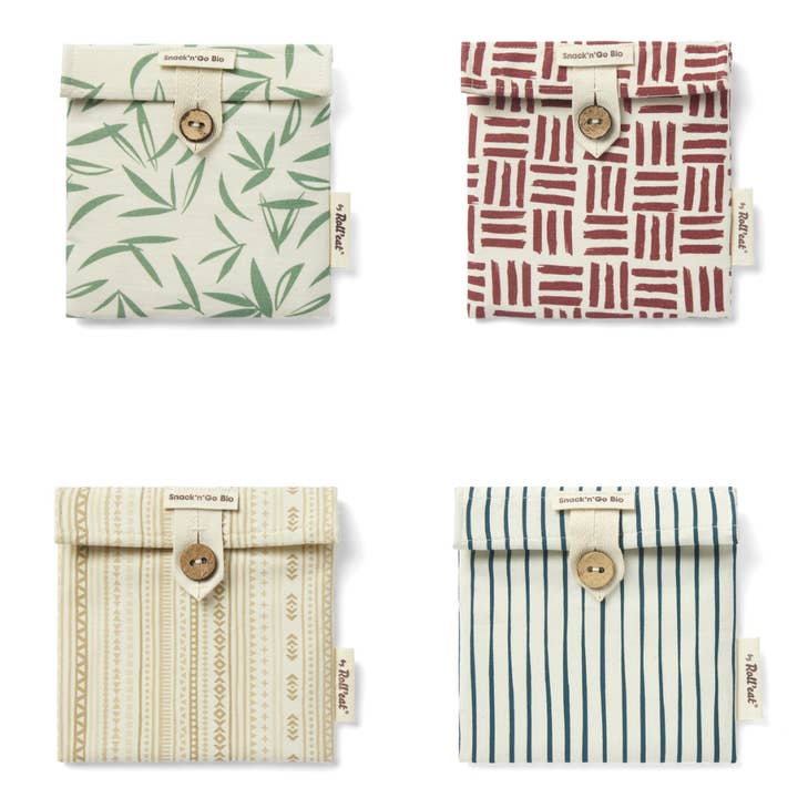 Roll'eat Snack'n'go BIO linea ETNIA Collezione Lunchbag sacchetto per snack lavabile sacchetto per pane per la vendita all'ingrosso da parte di Brotzeit