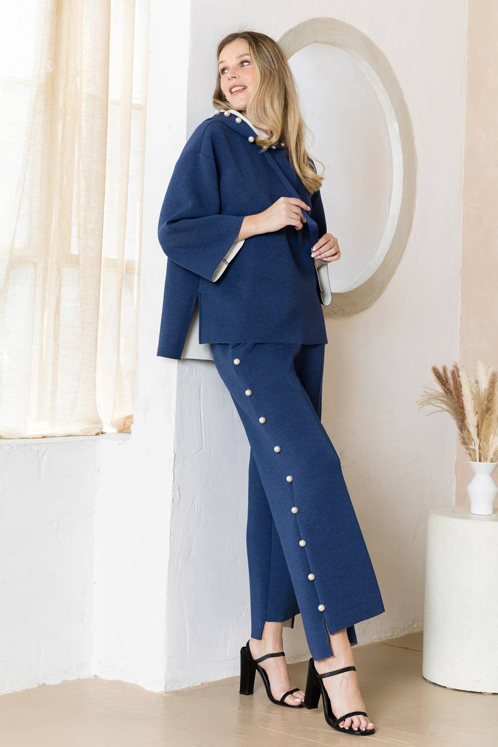 Joh Apparel – Großhandel Hose – Damen – Farrah French Scuba Pearl Lange Hose18