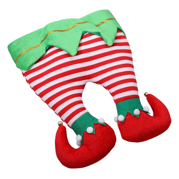 Plush Striped Jingle Bells Hat For Christmas for wholesale by HALLEE