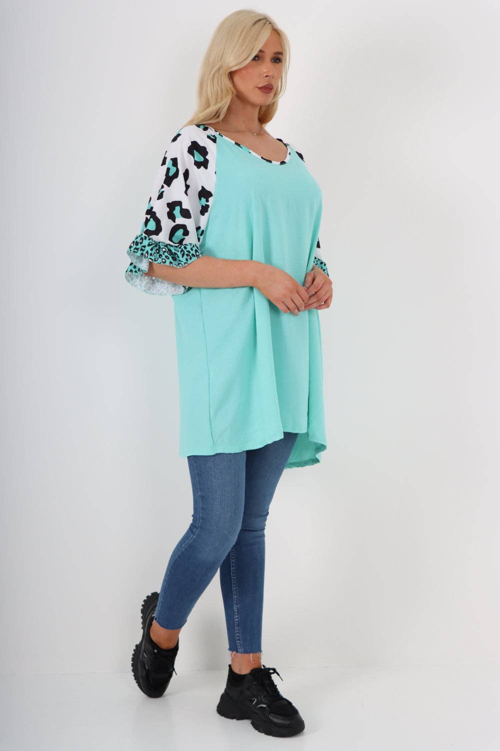 Miss Bold – wholesale Tunic – Women’s – Italian Animal Printed Sleeve Tunic Top18