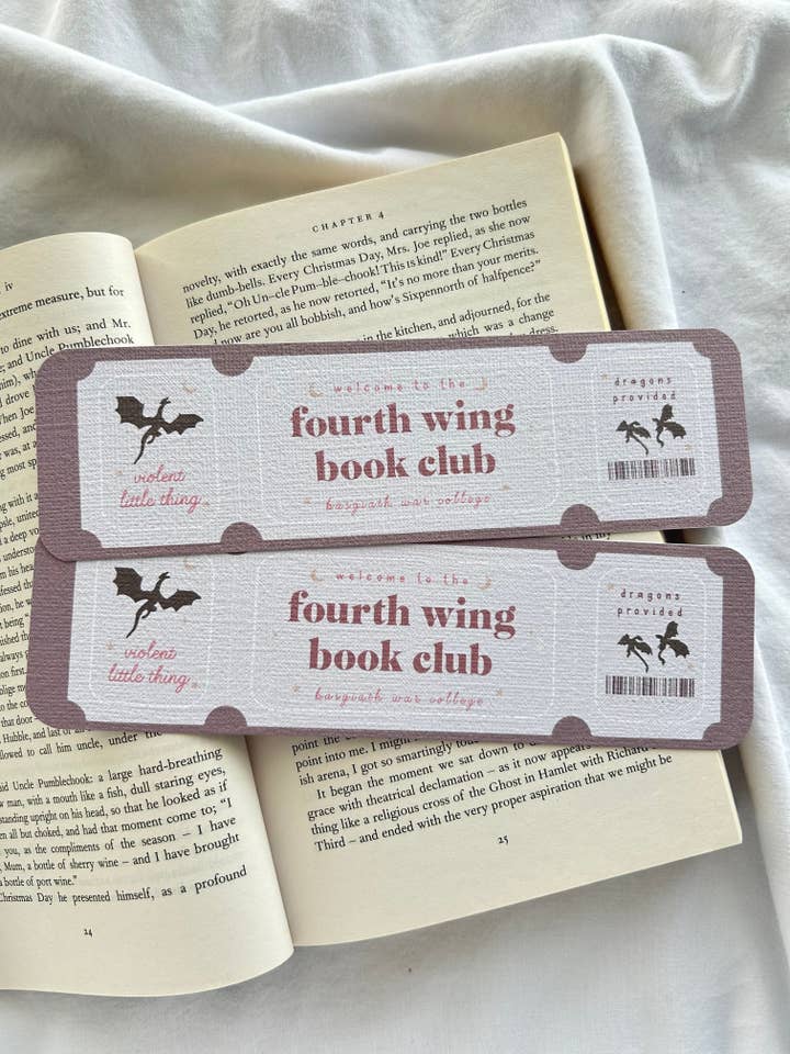 Fourth Wing Book Club Bookmark for wholesale by The Sunday Society