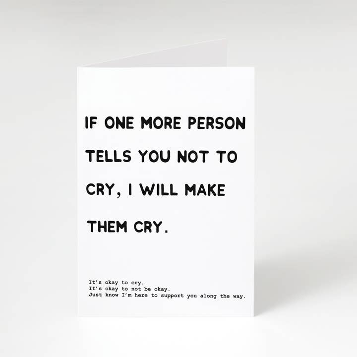 Carte de sympathie humoristique, carte de soutien réconfortante pour la vente par MJ Alleyway