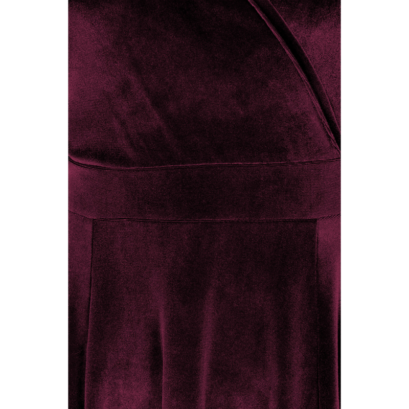 Lady V London - Wholesale Dress - Women's - Lyra Maxi Dress - Wine Velvet3