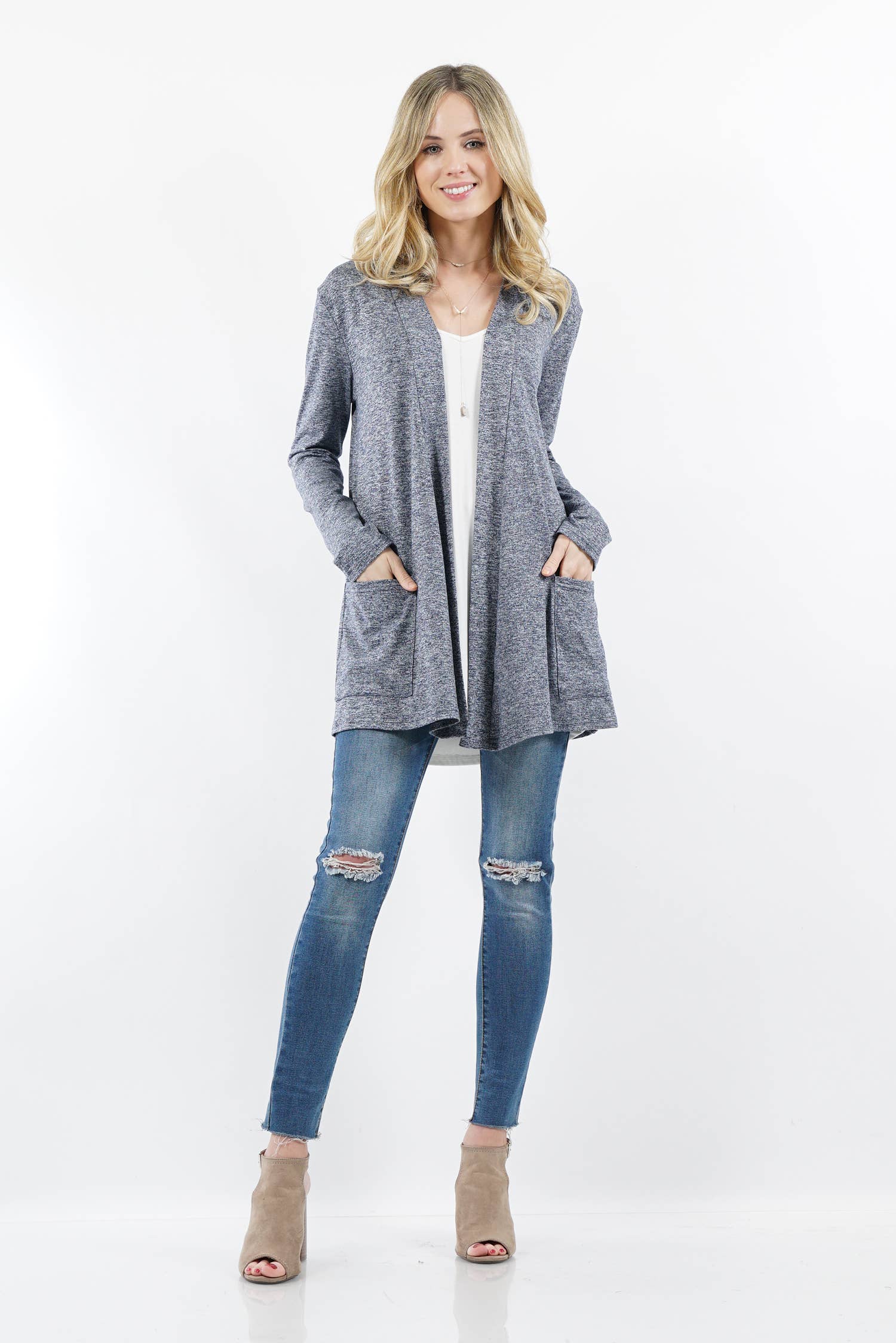 42POPS - Wholesale Cardigan - Women's - ",,...._ Open cardigan w/ slouchy pockets33