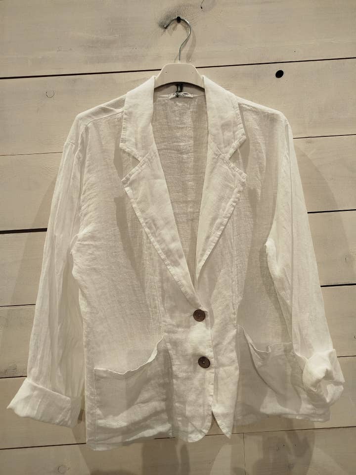 Linos y Textiles - Wholesale Blazer - Women's - REF-17762 V-neck shirt 100% linen4