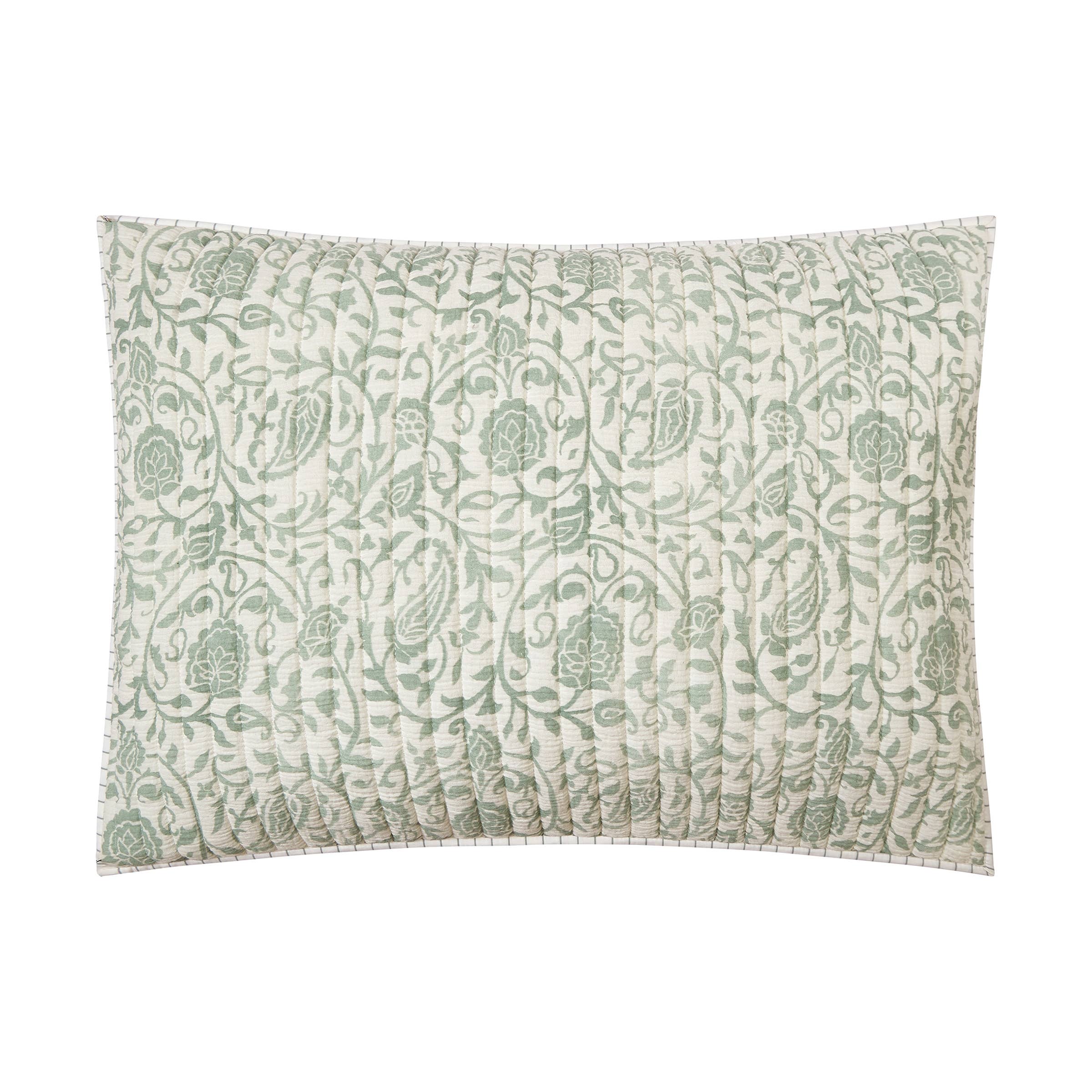 Peking Handicraft - Vente Parure de lit - Ensemble de courtepointe Eden Paisley - Vert - Modern Heirloom2